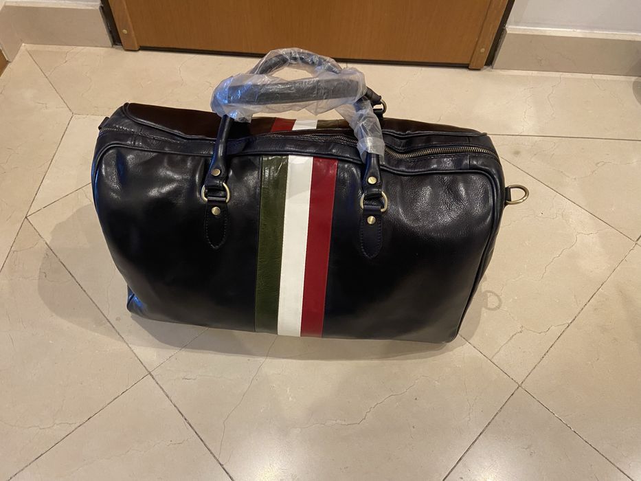 Saco viagem em pele genuina