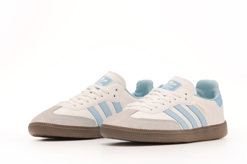 Кросівки Жіночі Adidas Samba White Blue 36-40  люкс