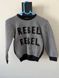 Rebel bawełniany sweter sweterek bluza stan IDEALNY JAK NOWY r. 98 3 L