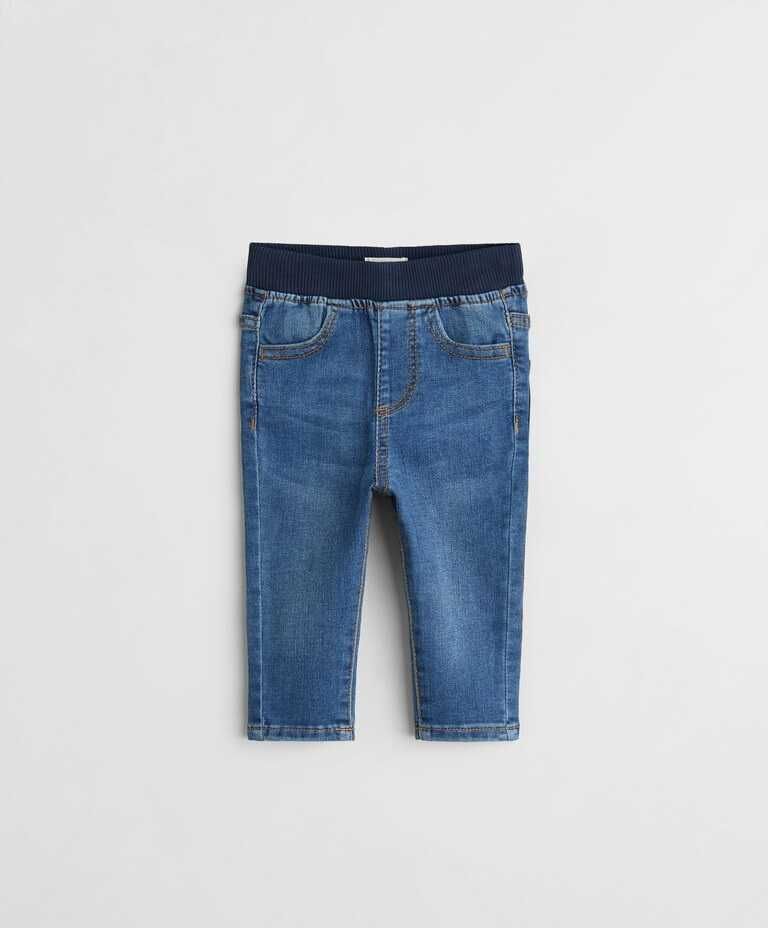 Nowe jeansy MANGO z gumką w pasie chłopiec 80 dżinsy jegginsy