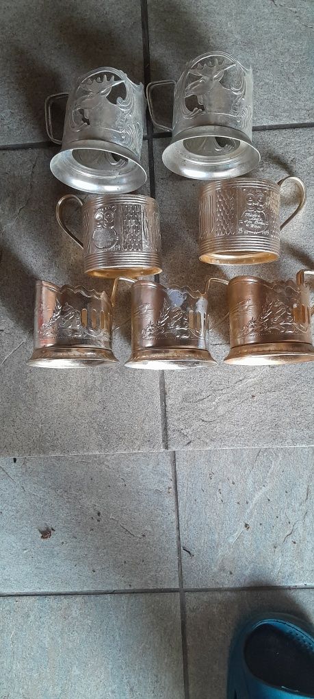 Подстаканники алюминевые одним лотом 7 шт.