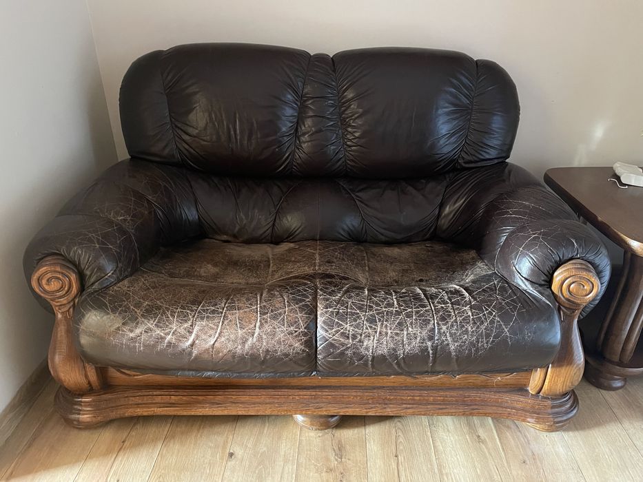 Sofa skórzana nierozkładana
