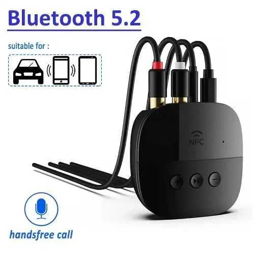Ресивер Аудио Приемник NFC Bluetooth 5.2 3.5 мм AUX с hands-free