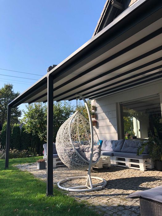 PERGOLA z dachem zwijanym Pergola tarasowa różne wymiary