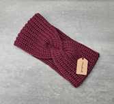 Opaska na szydełku handmade róż wełniana Śliczna i ciepła