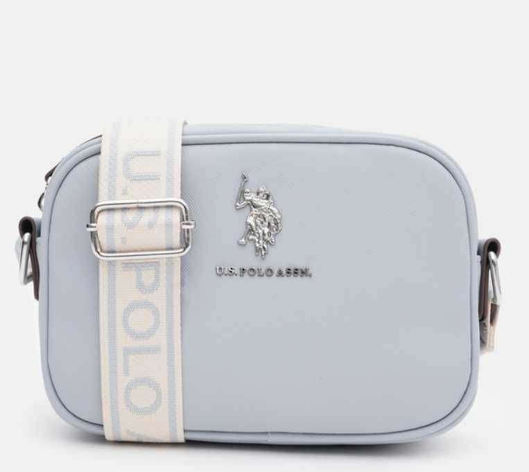 Сумка кросс-боді через плече жіноча маленька U.S. Polo Assn Блакитна