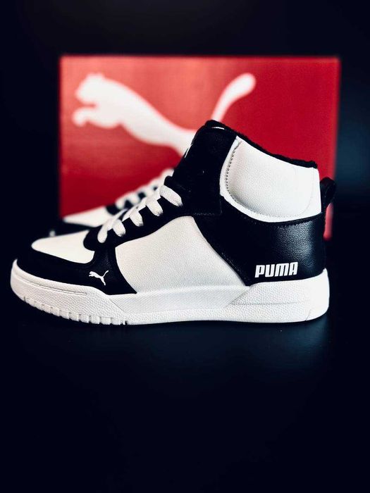 женские зимние кроссовки puma натуральная кожа кросовки на меху
