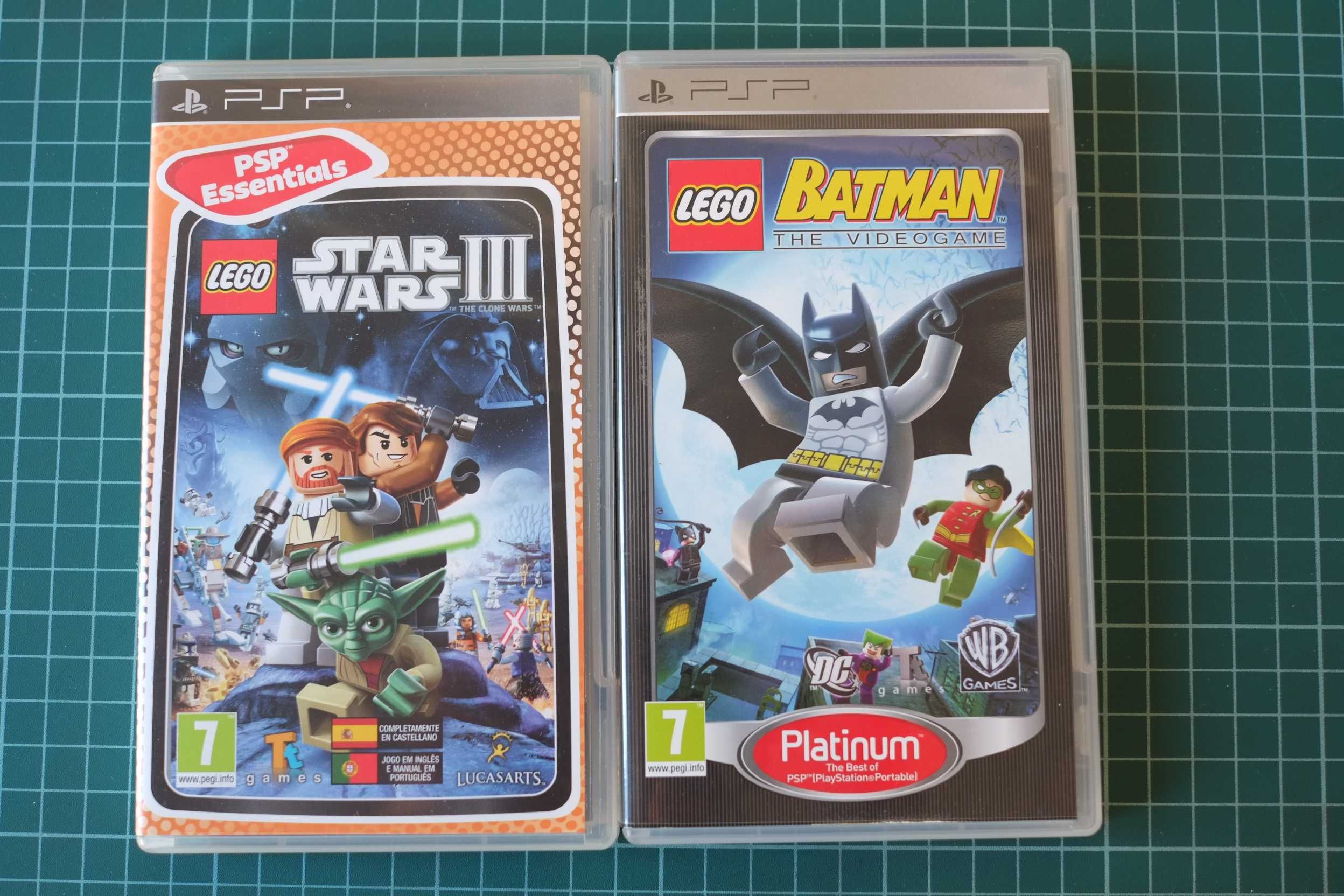 2 Jogos PSP LEGO Batman e Star Wars