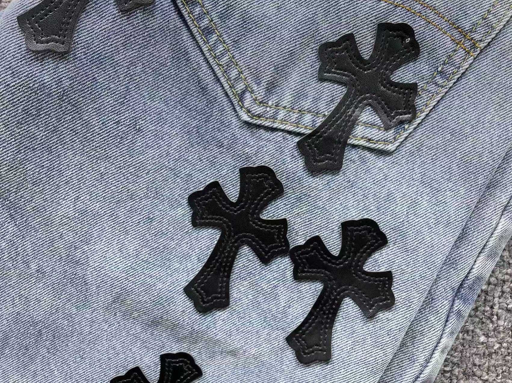 Джинсові шорти Chrome Hearts шорты хром хартс