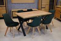 (818) Komplet stołowy, stół + 4 krzesła, nowe od ręki 1237 zł