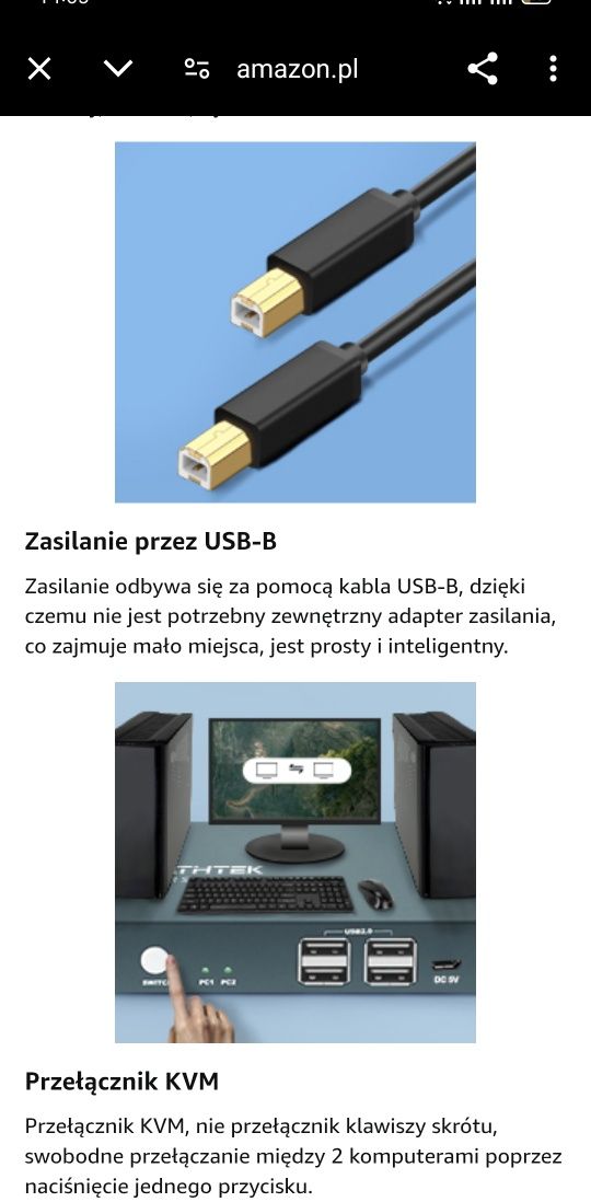 GREATHTEK Przełącznik HDMI KVM 2-portowy, 4K 60 Hz przełączniki switch