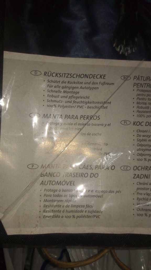 Capa proteção banco traseiro carro cães