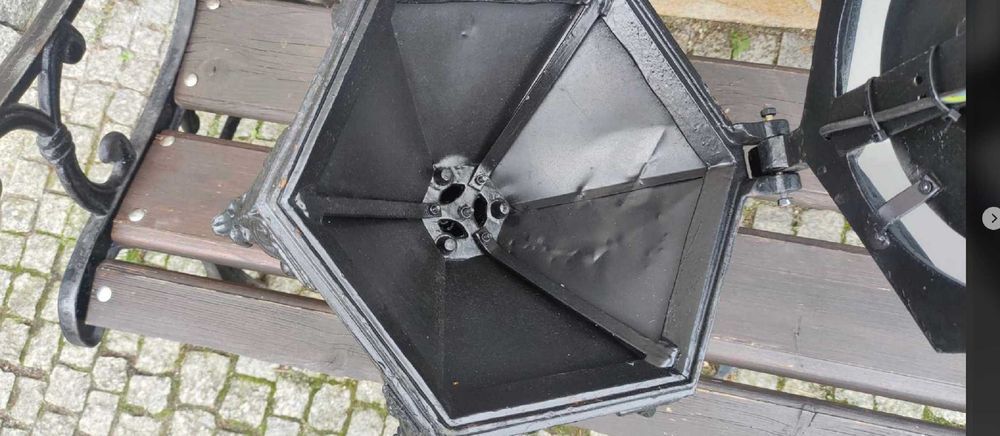 Art deco,wysoka latarnia do ogrodu,wys.235 cm.