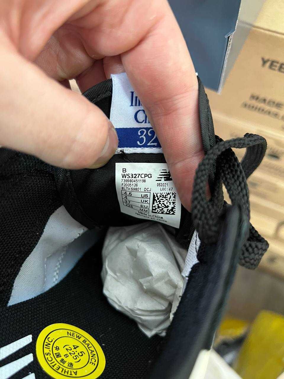 Кроссовки New Balance 327 black / Нью беленс 327 черные 38 39