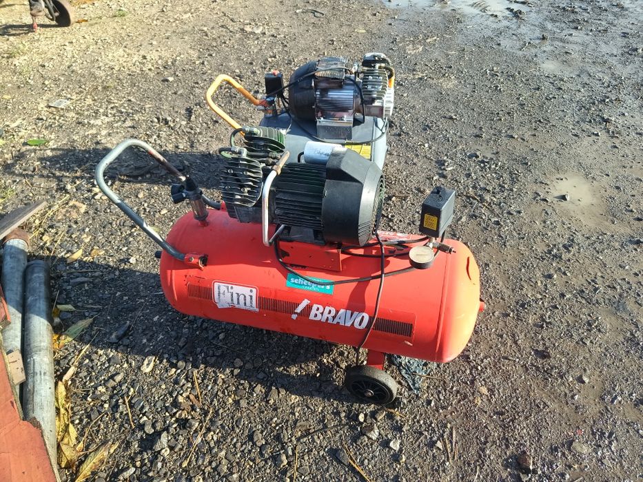 Kompresor olejowy Finin 100 l /50 l dwutłokowy.