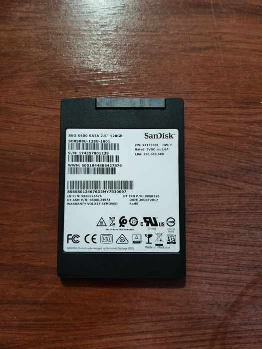 SSD SanDisk 2.5" 80GB