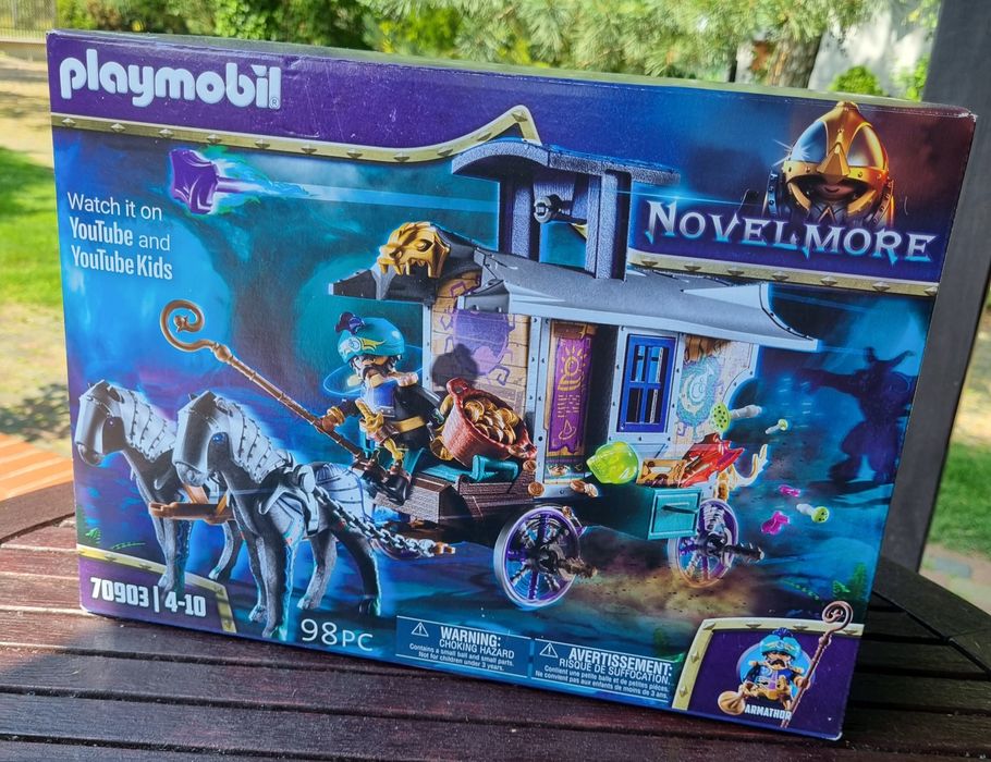 Nowy duży zestaw Playmobil Novelmore wóz kupiecki violet 70903 karoca