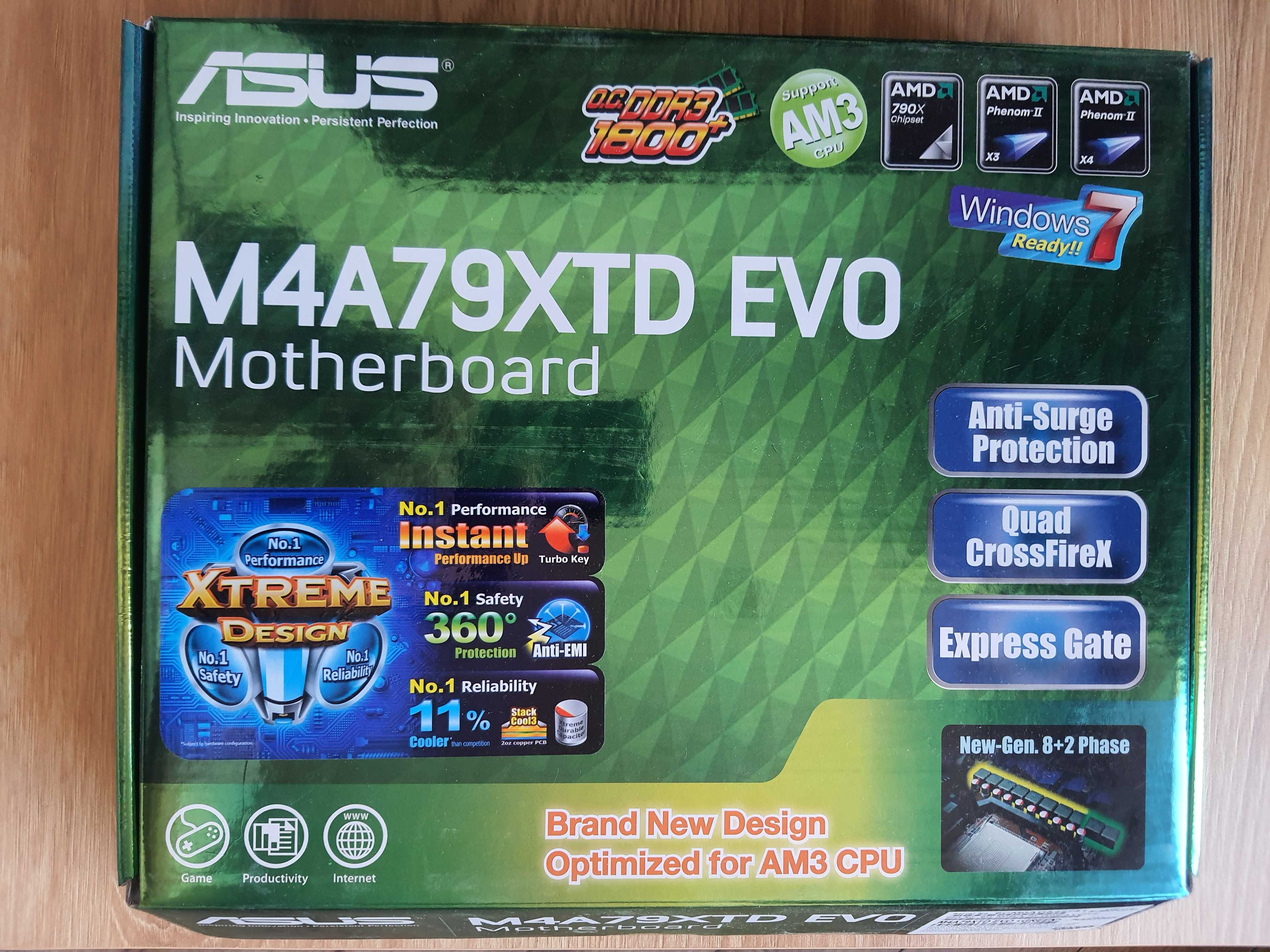 Материнка Asus M4A79XTD EVO + Проц AMD Phenom II X4 925 2.8 Ghz