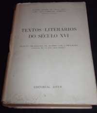 Livro Textos Literários do Século XVI Aster 1ª edição