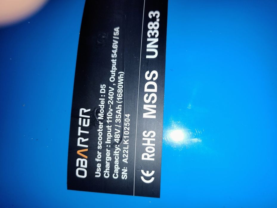 Akumulator do hulajnogi elektrycznej Obarter D5