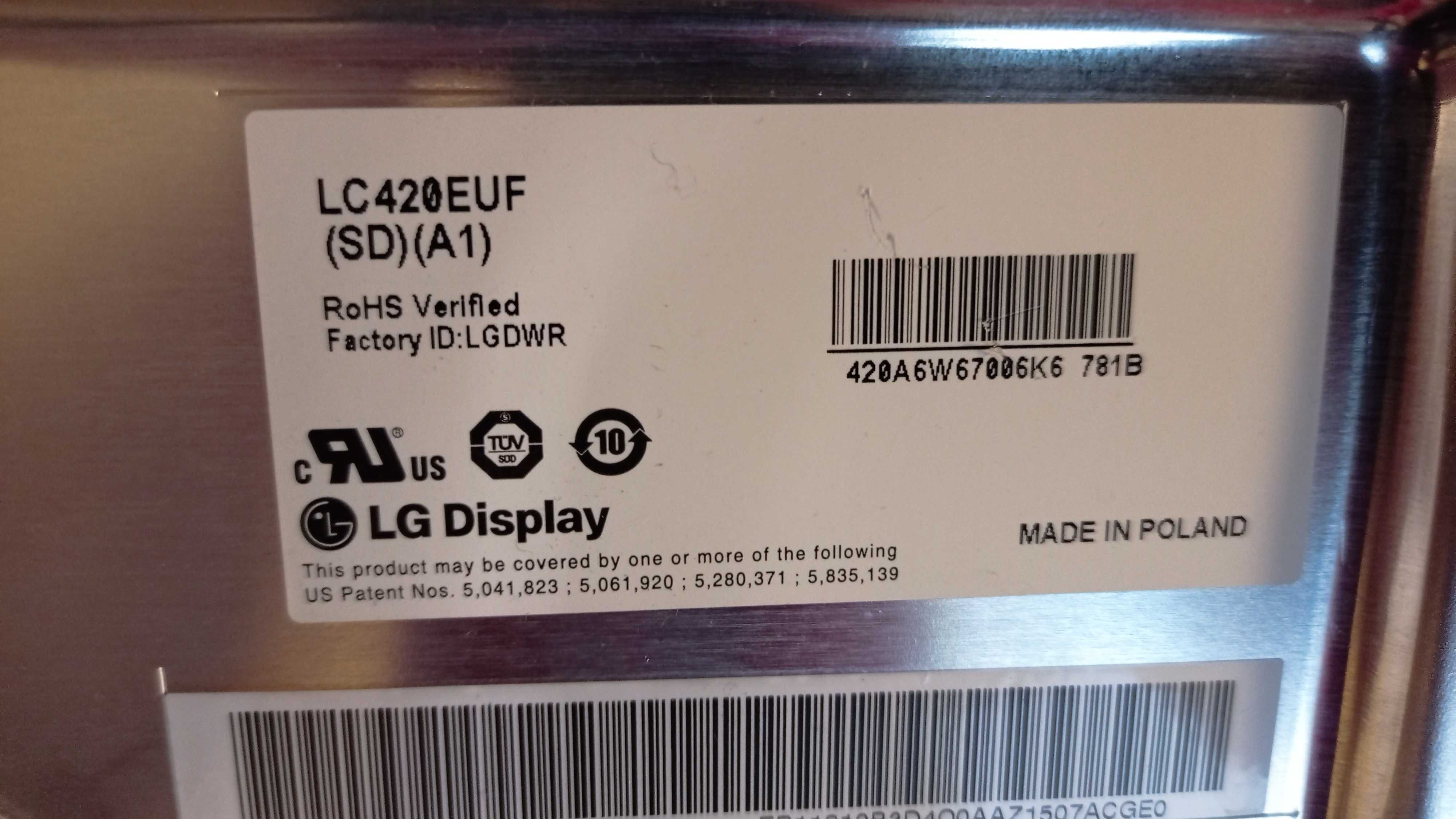 Lg 42lv5500, T-CON, pé e ecrã LC420