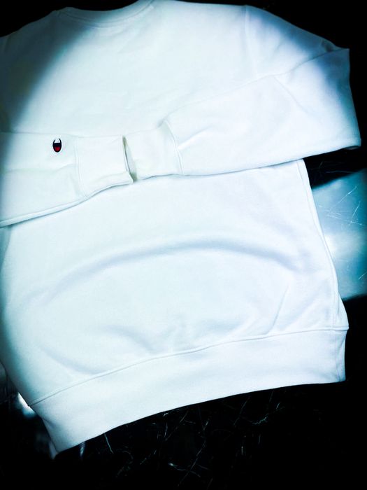 Nowa Biała Męska Bluza «Champion» Sweter / S