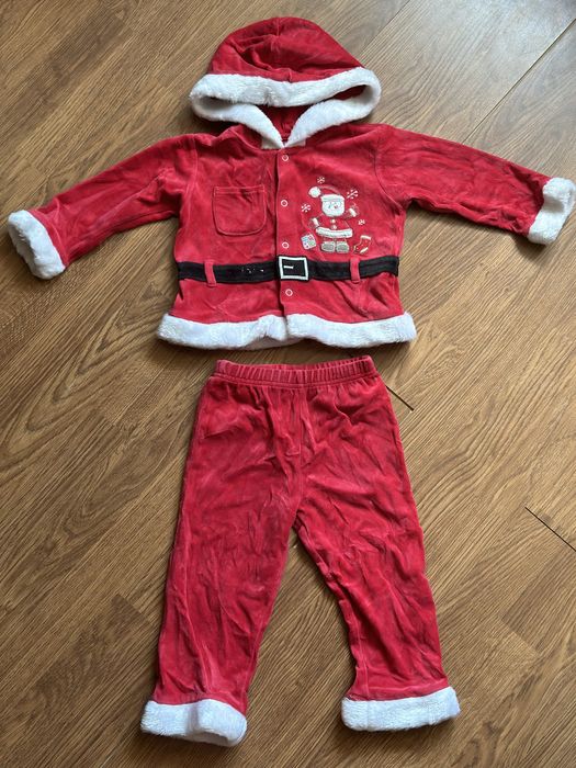 Костюм санта теплий фліс 18-24міс новий рік