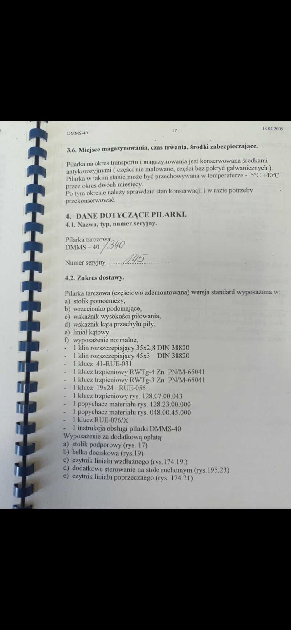 Pilarkę tarczową  DMMS -40