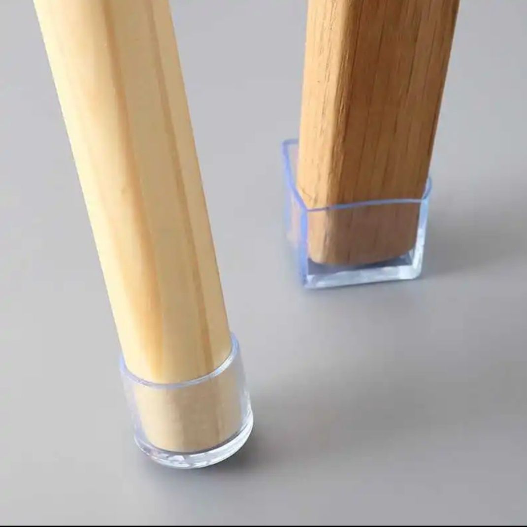 Borrachas antiderrapantes transparentes para pés cadeiras várias medid