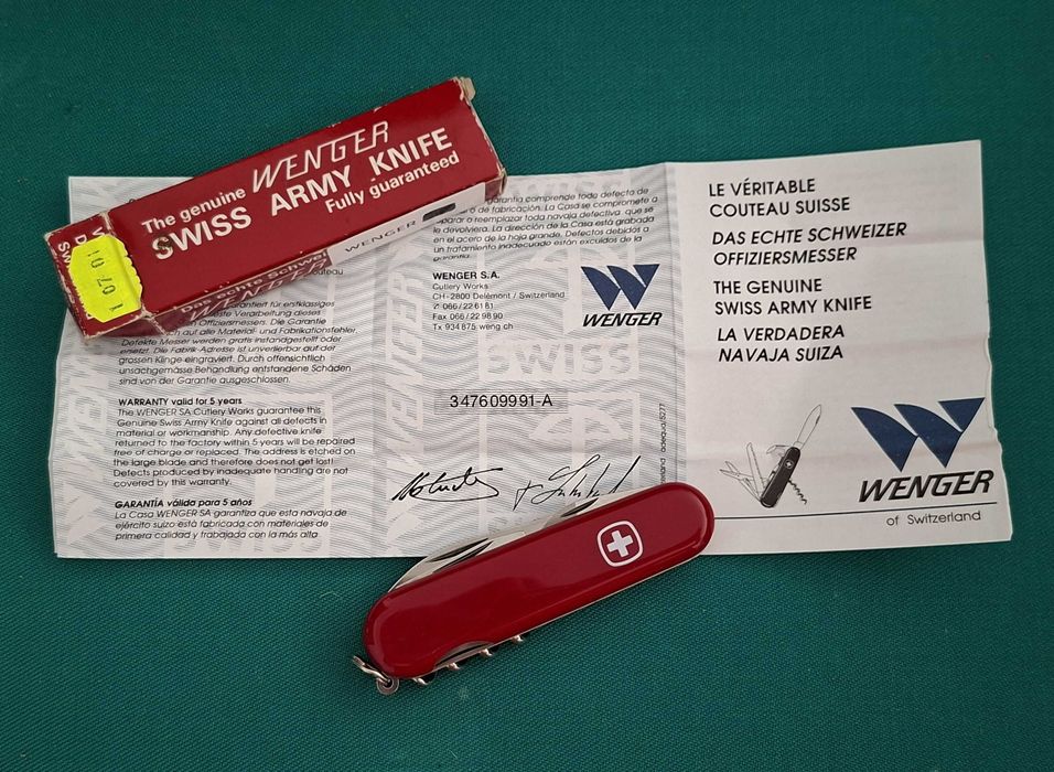 Wenger Delemont de duas camadas, vintage, com caixa original - NOVO