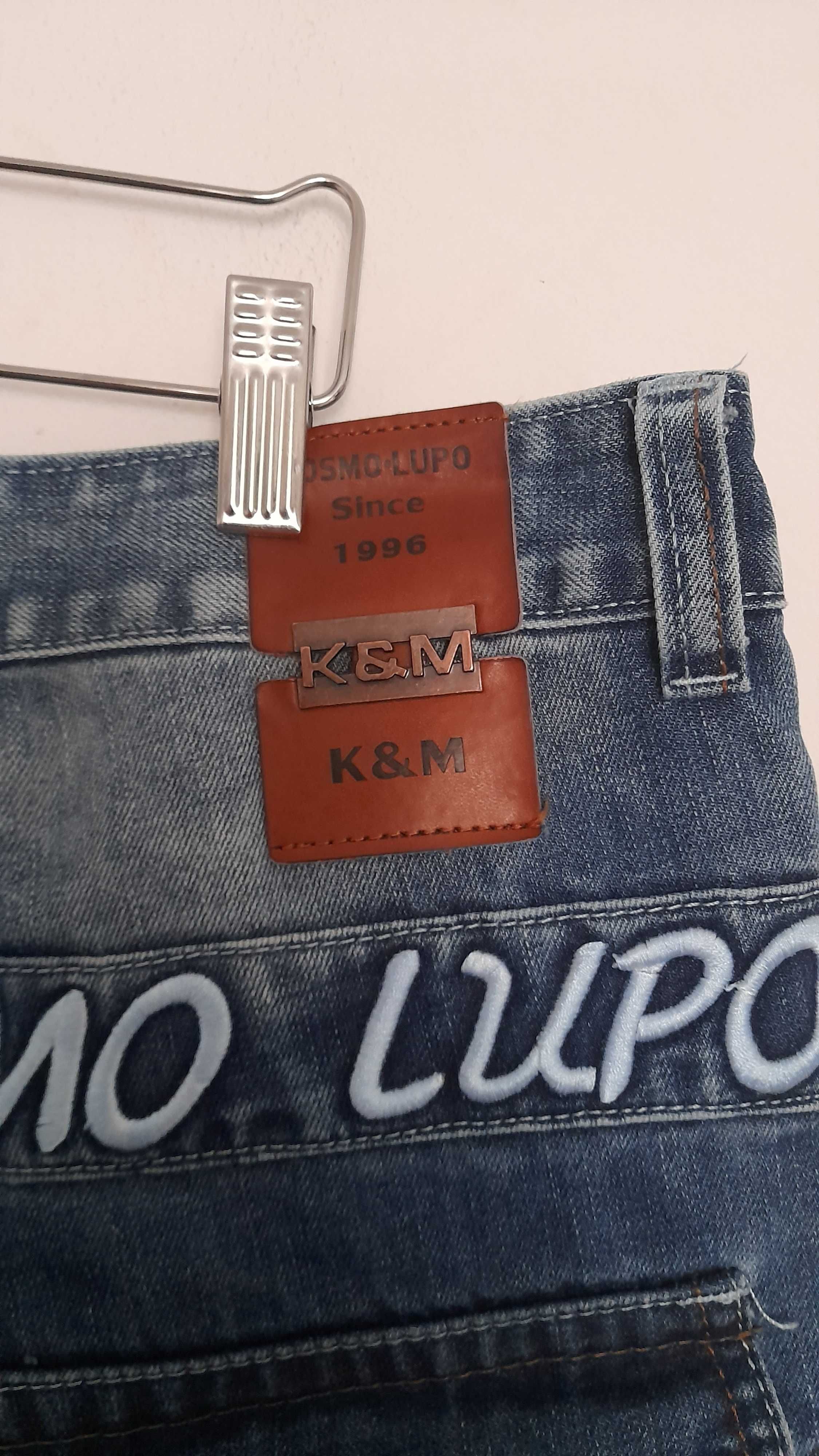 Kosmo Lupo Y2K Męskie granatowe jeansy XXL