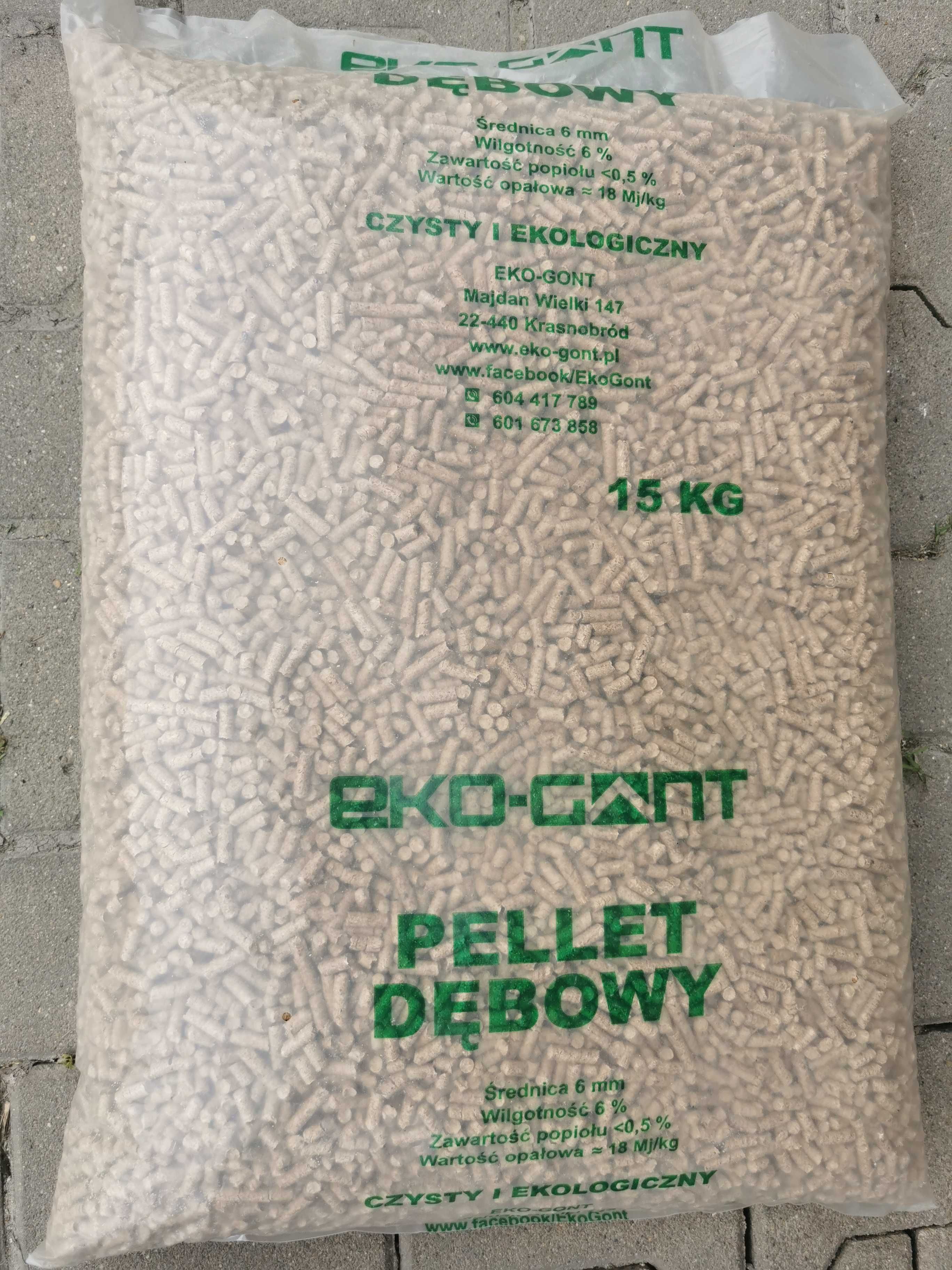 Pellet drzewny eko-gont worek 15 kg