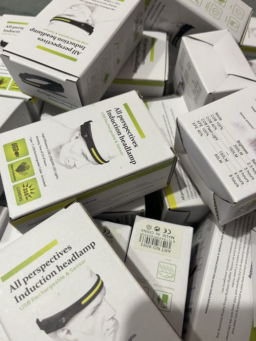 Налобный фонарь с датчиком движения