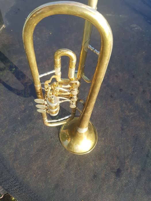 Stary Kornet  trąbka Josef Glassl Graslitz.Böhmener.