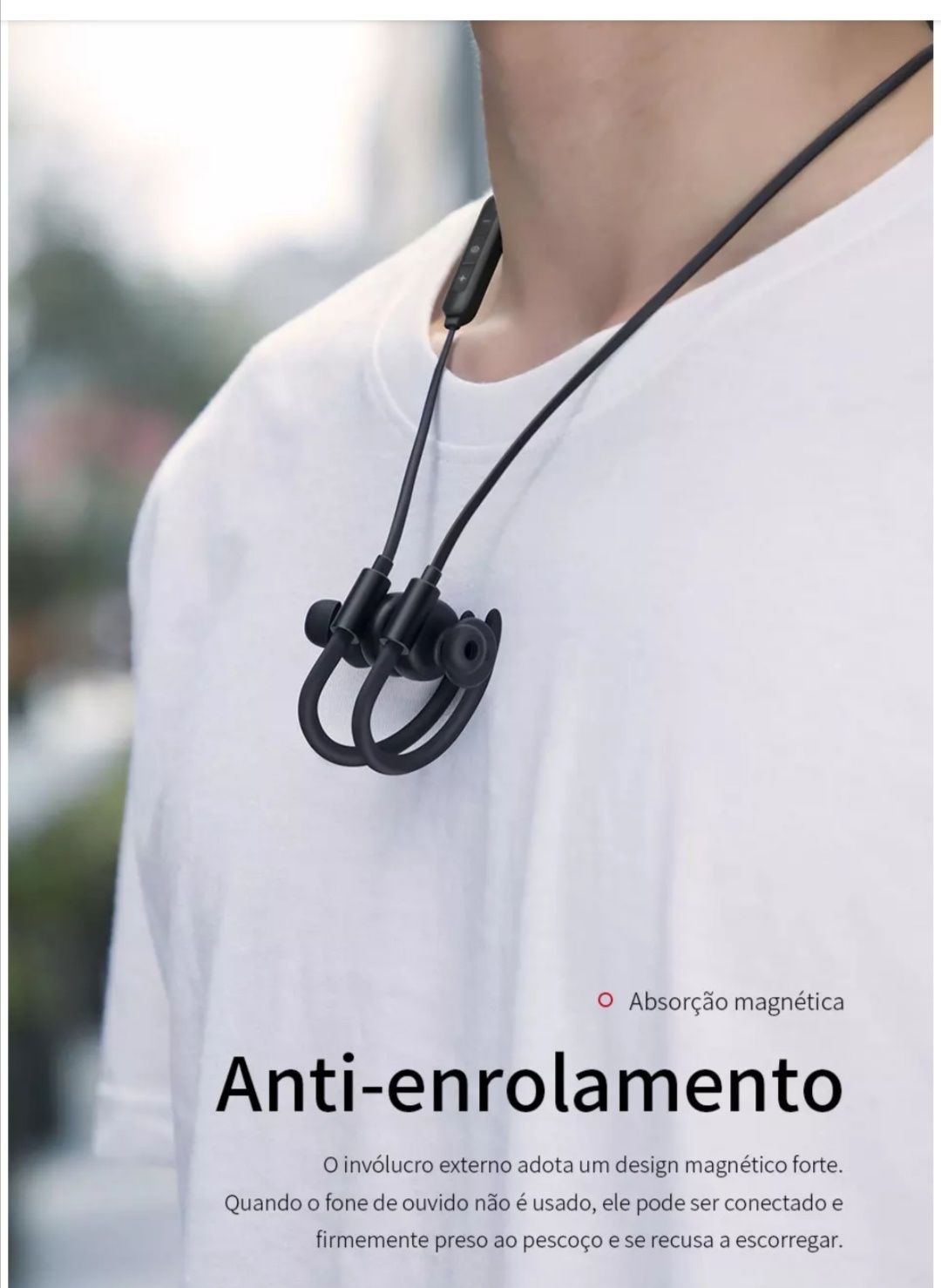 Headphones BASEUS S17 originais, earphones, fones desportivos btt