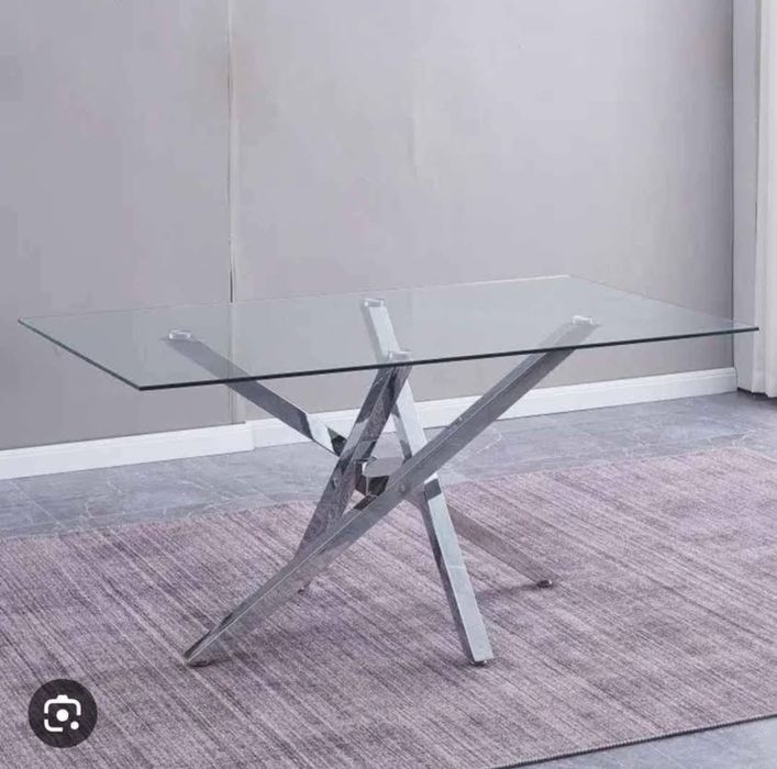 Mesa vidro 136X82cm Usado Entreg em Mão santa iria azoia Faço Entrega