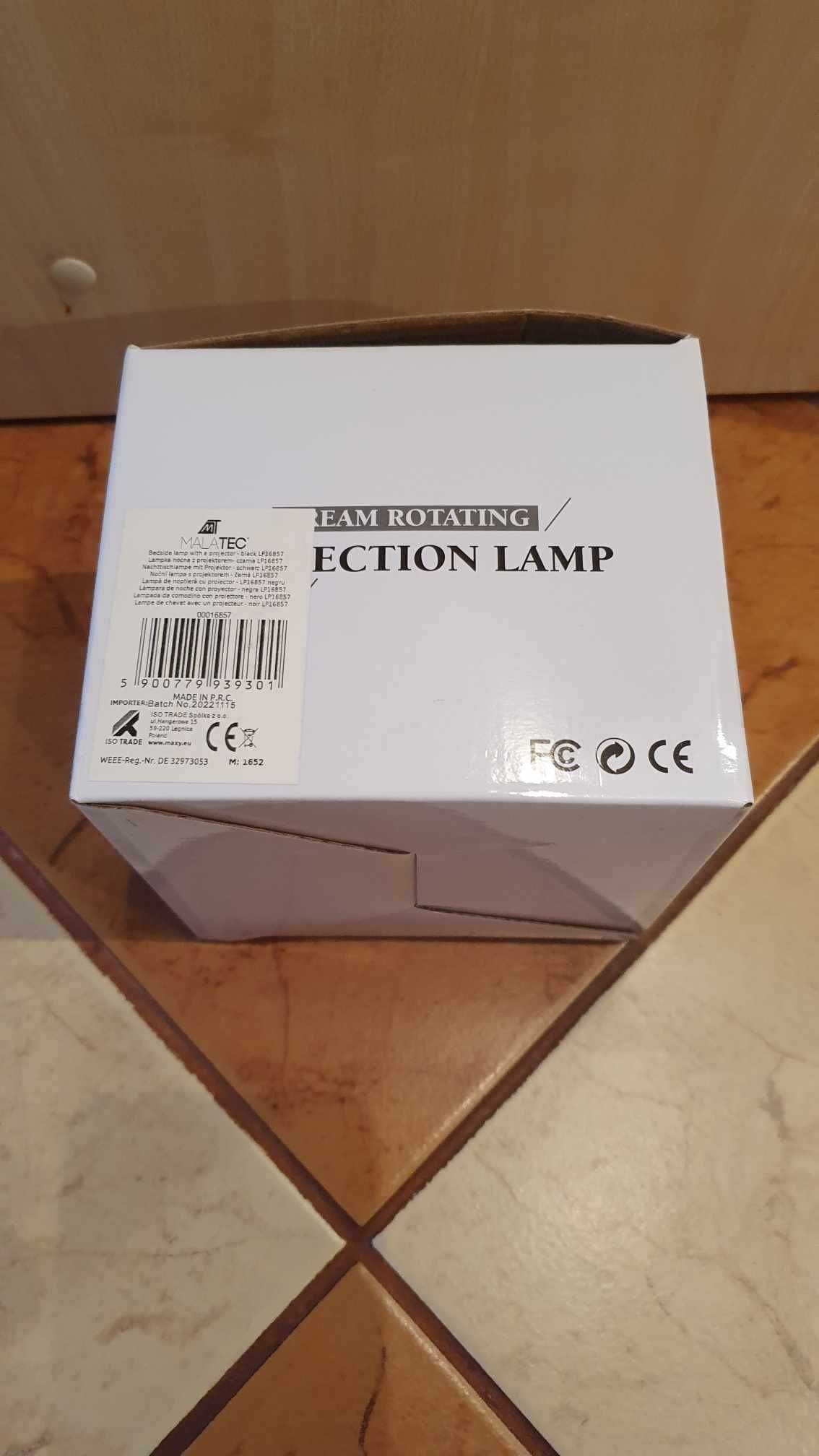 Projektor, lampka dla dzieci - czarna Malatec + GRATIS