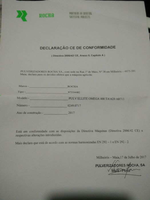 Pulverizador ROCHA Ellite Omega 400 Litros - COMO NOVO