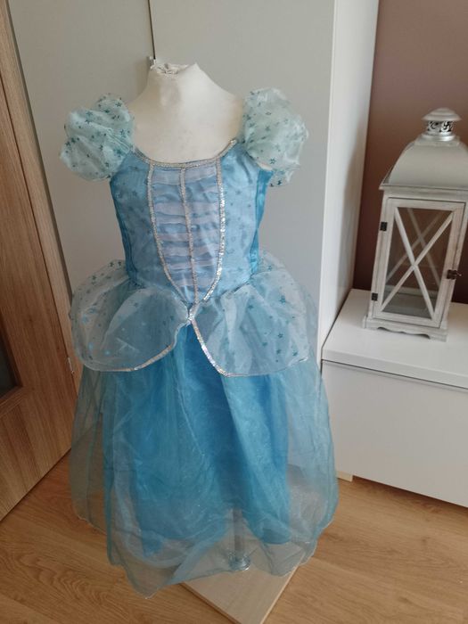 Strój karnawałowy KRÓLOWA ŚNIEGU WRÓŻKA ELZA ELSA kostium 116/122 (44)