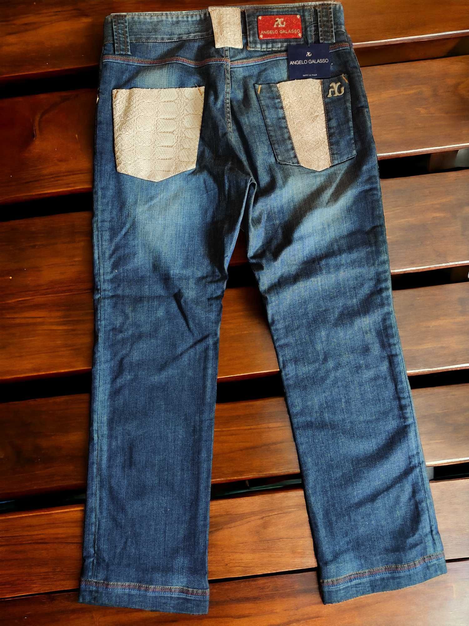 Angelo Galasso мужские джинсы Оригинал Лимитированная Версия