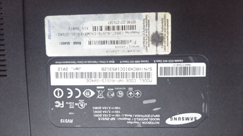 Ноутбук Samsung rv 515