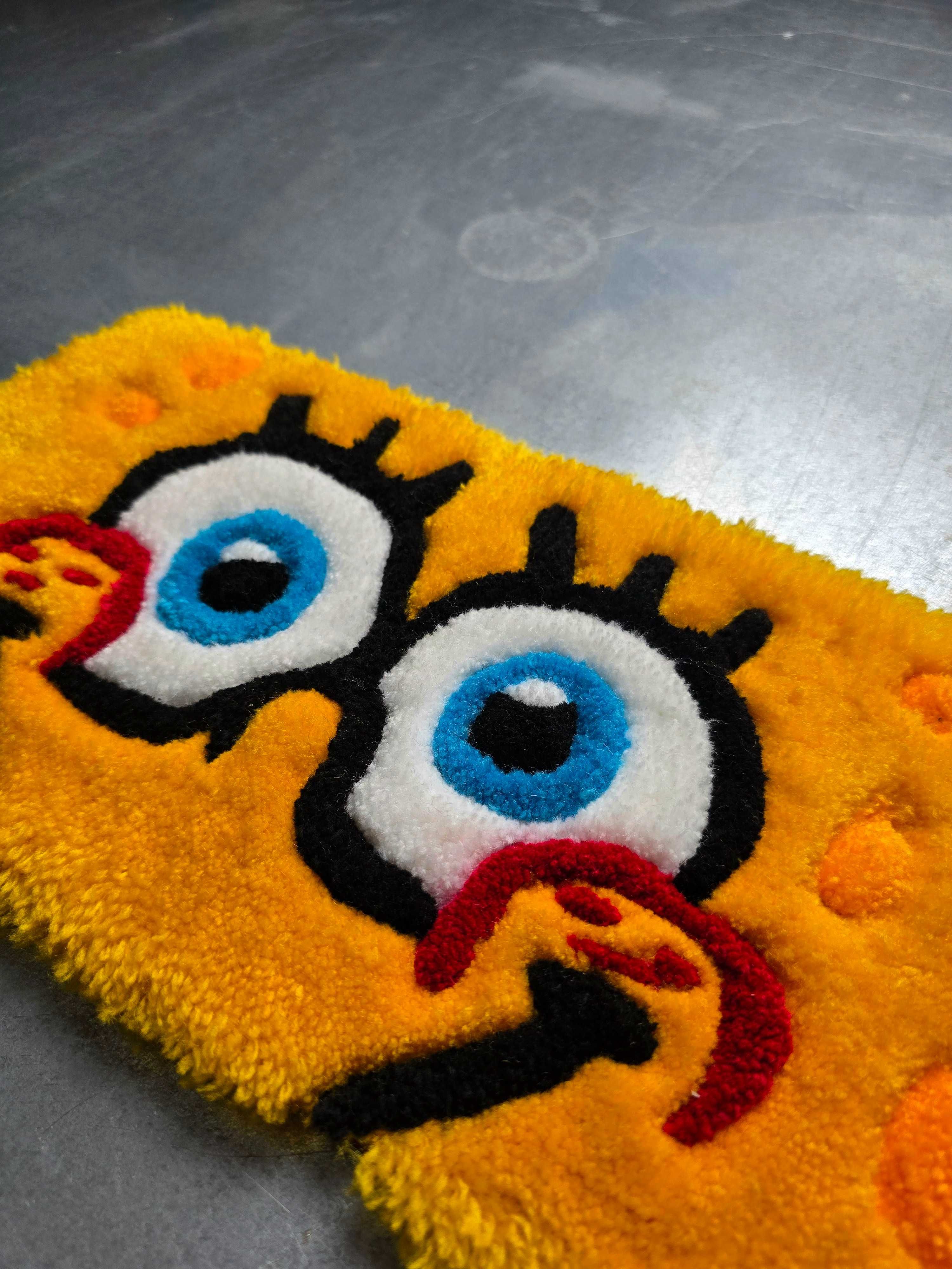 SPONGEBOB Kanciastoporty - TUFTING- ręcznie szyty dywan/dywanik/ozdoba