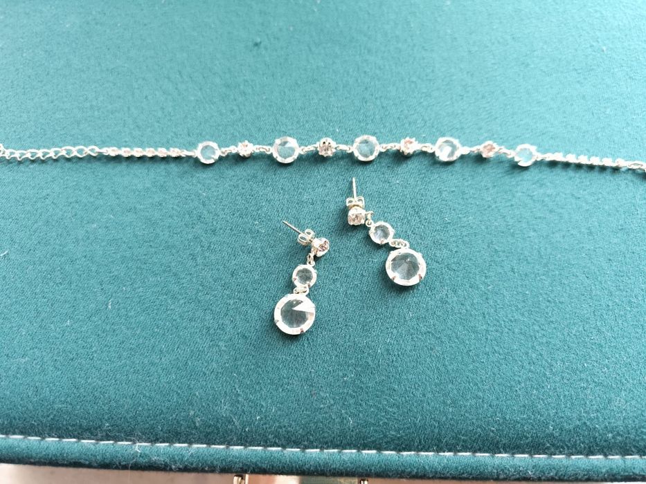 Biżuteria ślubna bransoletka kolczyki ślub