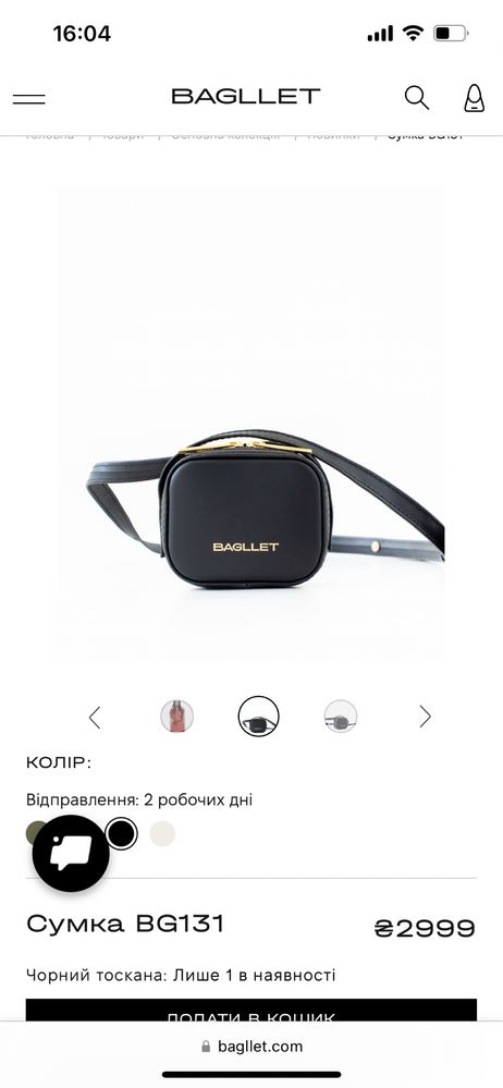 Сумочка кожа  bagllet