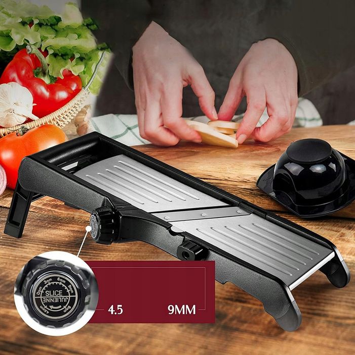 Mandolina szatkownica krajalnica do warzyw tarka ręczna ochrona dłoni