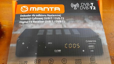 Piloty do Dekodera DVB-T2  Manta 2szt. NOWE