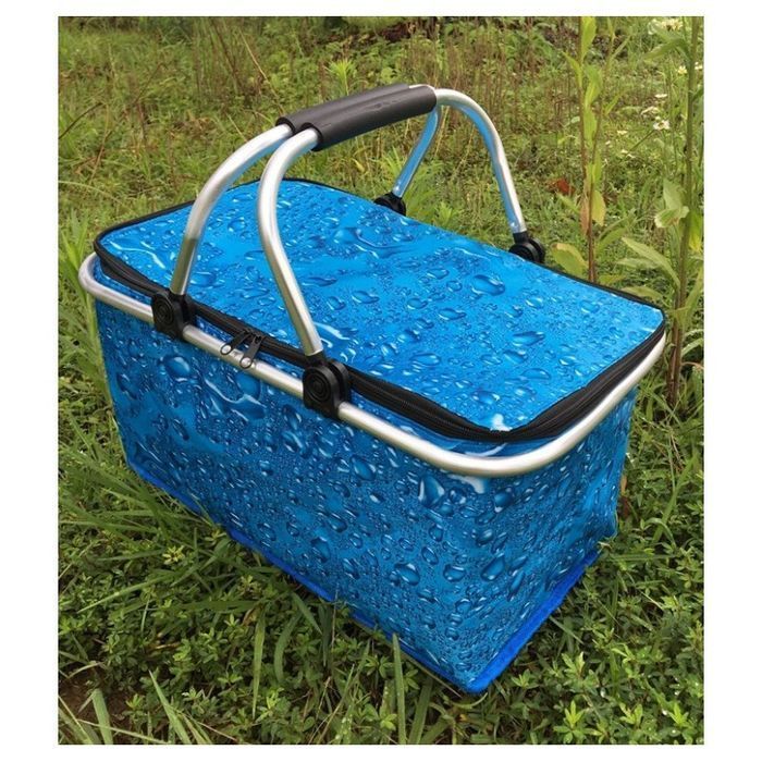 Składany Kosz Termiczny Na Zakupy, Piknik 47X27X23Cm Kp01Wod