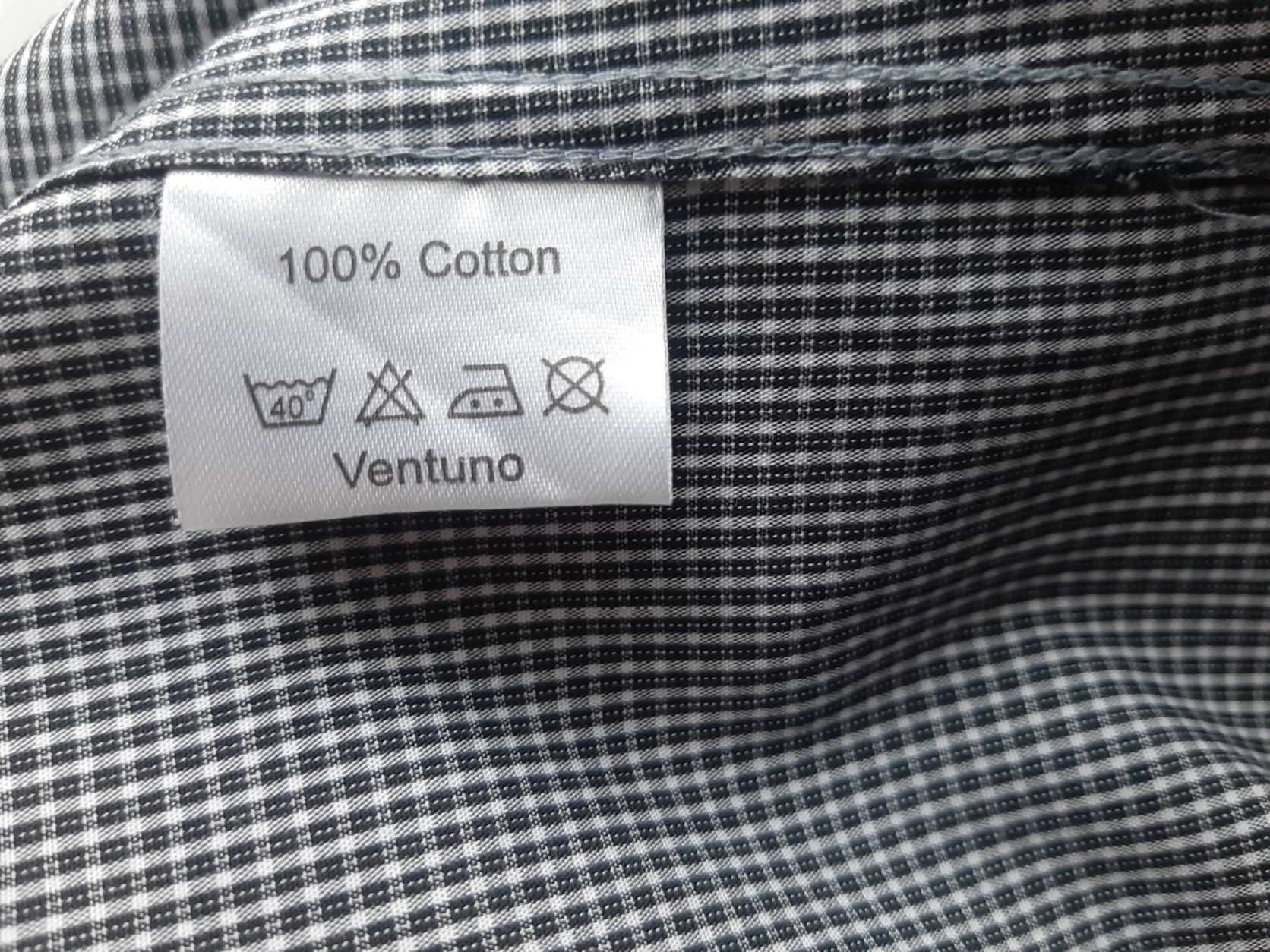 Koszula pepitka, slim fit,100 % bawełna, Ventuno, r. S