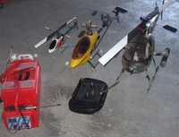 Três Helicópteros mais rádio de 12 canais
