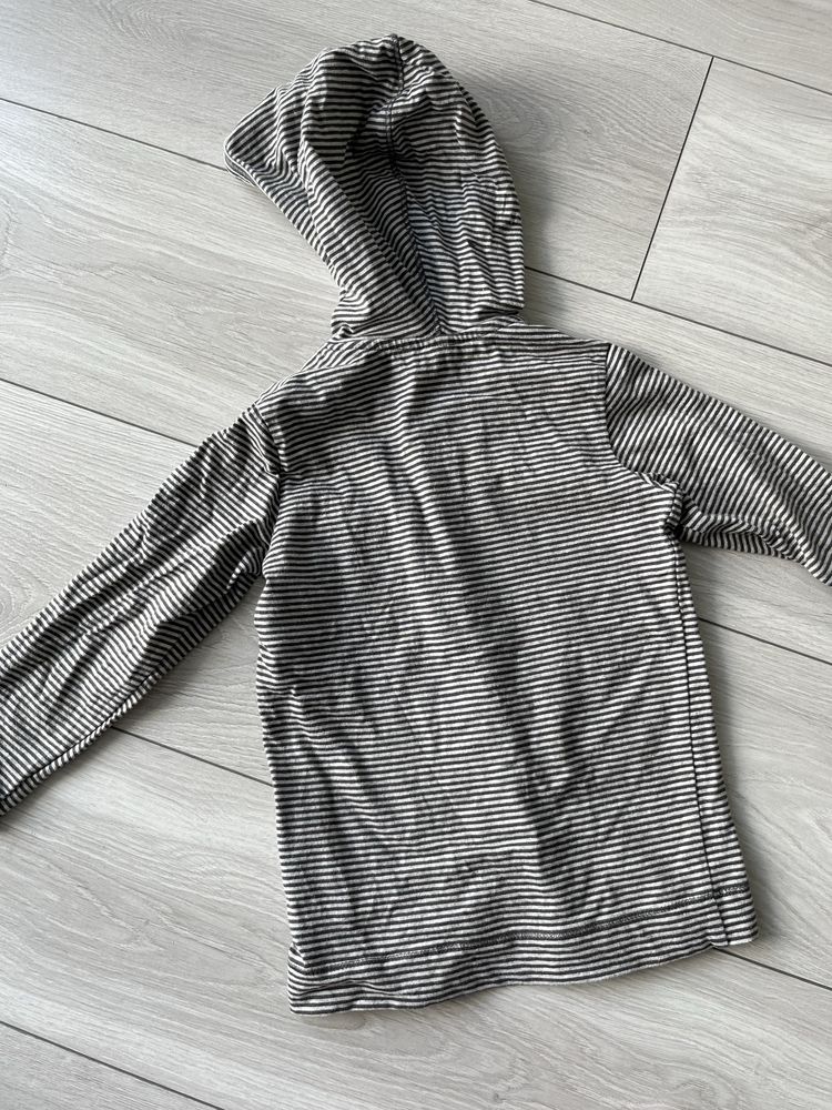 H&M bluza dziecięca 92 rozpinana z kapturem w paski dla chłopca